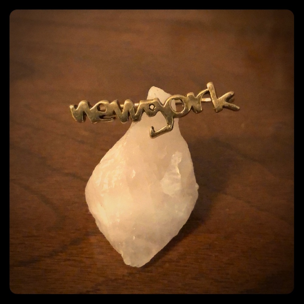 VeraMeat New York Graffiti Two Finger Brass Ring